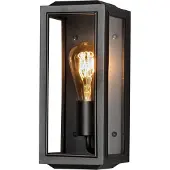 Konstsmide Applique murale Carpi, taille moyenne, culot E27, laiton avec verre transparent