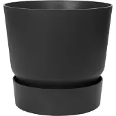 Elho Pot de Plante Elho Greenville Ø 24,48 cm en Plastique Noir