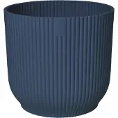 Elho Pot de Plante Plastique Élho Circulaire Bleu Foncé - Ø 22 cm