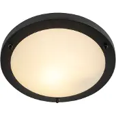 QAZQA Plafonnier intelligent noir 31 cm avec WiFi A60 IP44 - Yuma