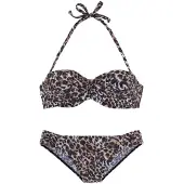 LASCANA Bikini marron / noir / blanc naturel