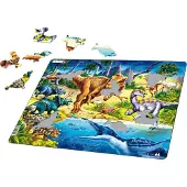 Larsen Puzzle Animaux - Dinosaures du Crétacé , 57pcs.