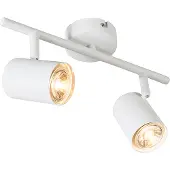QAZQA Spot moderne blanc avec 2 ampoules GU10 WiFi réglables - Jeana