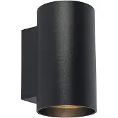 QAZQA Applique murale moderne ronde noire 2 lumières - Sandy
