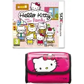 Games 3ds Hello Kitty Happy Happy Family + Game Traveler Pack Rose PAL