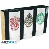 Harry Potter Verre de - Poudlard, Serpentard & Gryffondor - pour Indifférent - transparent - Taille Standard