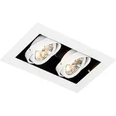 QAZQA Spot encastré moderne blanc 2 lumières orientable - Oneon 70