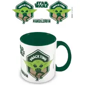Pyramid Star Wars Tasse The Mandalorian Snack Time Intérieur De Couleur Verte Blanc