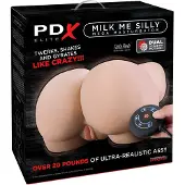 PDX Elite Milk Me Silly - masturbateur torse vibrant (naturel)