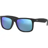 Ray-Ban RB4165 622 Justin XS noir / bleu miroir