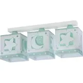 DALBER Plafonnier chambre d'enfant Moonlight Turquoise 3 lumières