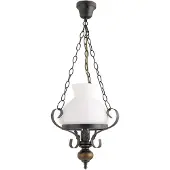 Rabalux Lampe suspendue Petronel Lampe de couronne Lampe suspendue métal bois verre IP20