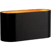 Spectrum Applique intérieure noire et dorée SQUALLA G9 IP20 Aluminium