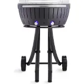 LotusGrill XXL (G600) Barbecue de jardin 21,8kg, Gris anthracite avec port USB