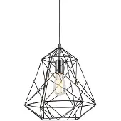 QAZQA Suspension industrielle noire - Framework Basic