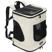 Cadoca Sac à Dos pour Animaux domestiques beige 41x30x31cm