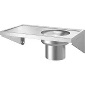 Delabie Cuvette plâtre suspendue Acier inoxydable 1.4301 satiné