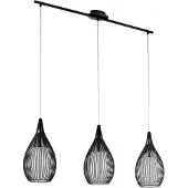 Eglo 94389 Razoni Lampe à suspendre 3xE27 acier noir blanc