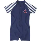 Playshoes Protection UV marine / rouge / blanc