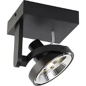 QAZQA Spot de plafond moderne noir orientable GU10 111mm - Master