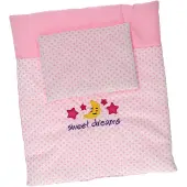 Johntoy Baby-Rose Doll couverture et oreiller ensemble
