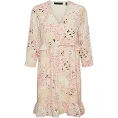 Vero Moda Robe 'Hannah' jaune / gris / rose clair / noir