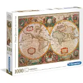 Clementoni - High Quality Collection Puzzle - Carte ancienne (1000 pièces)