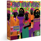 Eeboo Find Your Voice Puzzle - 1000 Teile buntes Kartonpuzzle