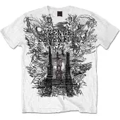 Avenged Sevenfold Hommes, T-shirt, Land Of Cain, Blanc, (M)