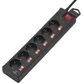 Renkforce 615B-CMB-S Multiprise de protection contre les surtensions 6x noir contact de protection 1 pce