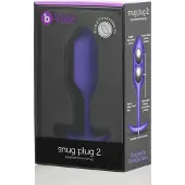 B-Vibe b‑Vibe Snug Plug 2 - plug anal à double bille (114 g, violet)