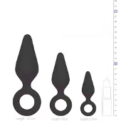 Easytoys Anal Collection - set de plugs anal avec anneau - 3 pièces - noir