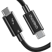 Choetech Câble USB-C - USB-C Thunderbolt 4 0,8m noir (A3010)