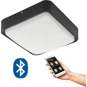 Eglo 33573 PIOVE-C LED Applique murale / Plafonnier d'extérieur 14W Noir Blanc Bluetooth Blanc chaud IP44 Dimmable