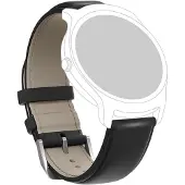 Mobvoi E & C2+ 20mm (20 mm, Cuir véritable), Sangles de montre, Noir