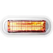Wishco 2000 Mini Patio Heater W/Ultra Low-Glow Technology, Radiateur infrarouge, Blanc