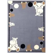 Rugsx Tapis BCF FLASH Hippo 3993 - Hippopotame gris 140x190 cm