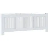 vidaXL Habillage de radiateur MDF blanc 205 cm