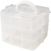 Rayher Hobby Materialen Boîte de tri avec poignée, 3x6 fches