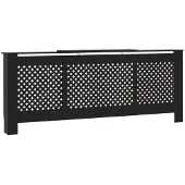 vidaXL MDF Habillage de radiateur noir 205 cm