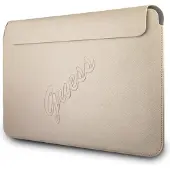 GUESS Manchon informatique en saffiano (13"), Sac pour notebook, Or
