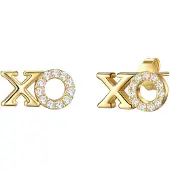 Glanzstücke Boucles d'oreilles jaune d'or / transparent