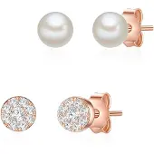 Glanzstücke Boucles d'oreilles or / transparent / blanc perle