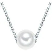 Valero Pearls Chaîne argent / blanc perle