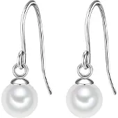 Glanzstücke Boucles d'oreilles argent / blanc perle