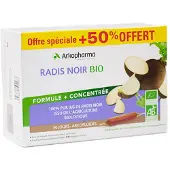 Arkopharma Arkofluides BIO Radis noir 20+10 pc(s) Ampoule(S) Buvable(S)