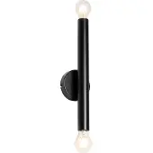 QAZQA Applique murale Art déco noire 2 lumières - Tubi