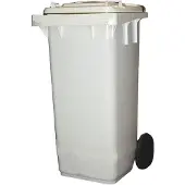 CombiSteel Poubelle à pédale , 120 litres, en plastique, mobile