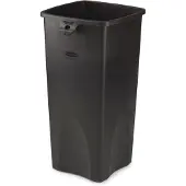 Rubbermaid Corbeille Untouchable, sans logo de recyclage, 87 litres, noir
