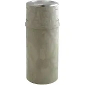 Rubbermaid Poubelle, ignifugée, avec cendrier, Poubelle, Beige
